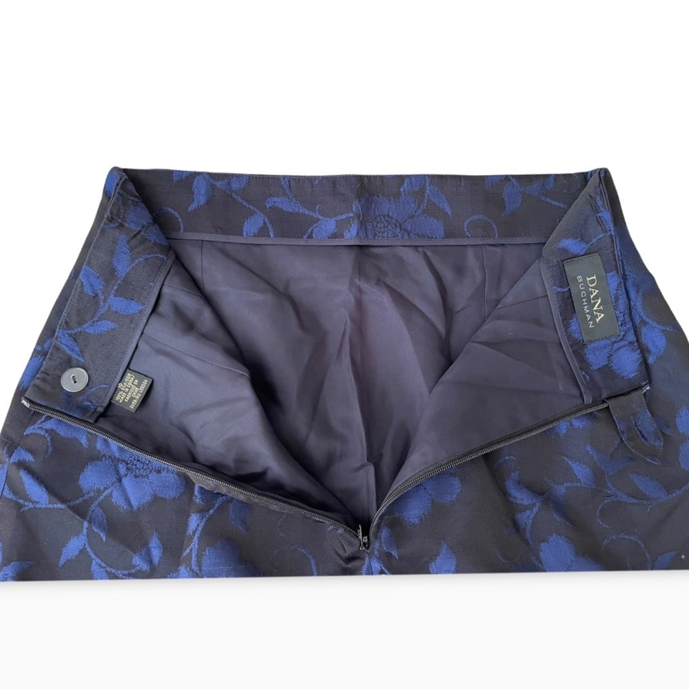 DANA BUCHMAN SILK BROCADE SKIRT - Picture 4 of 7